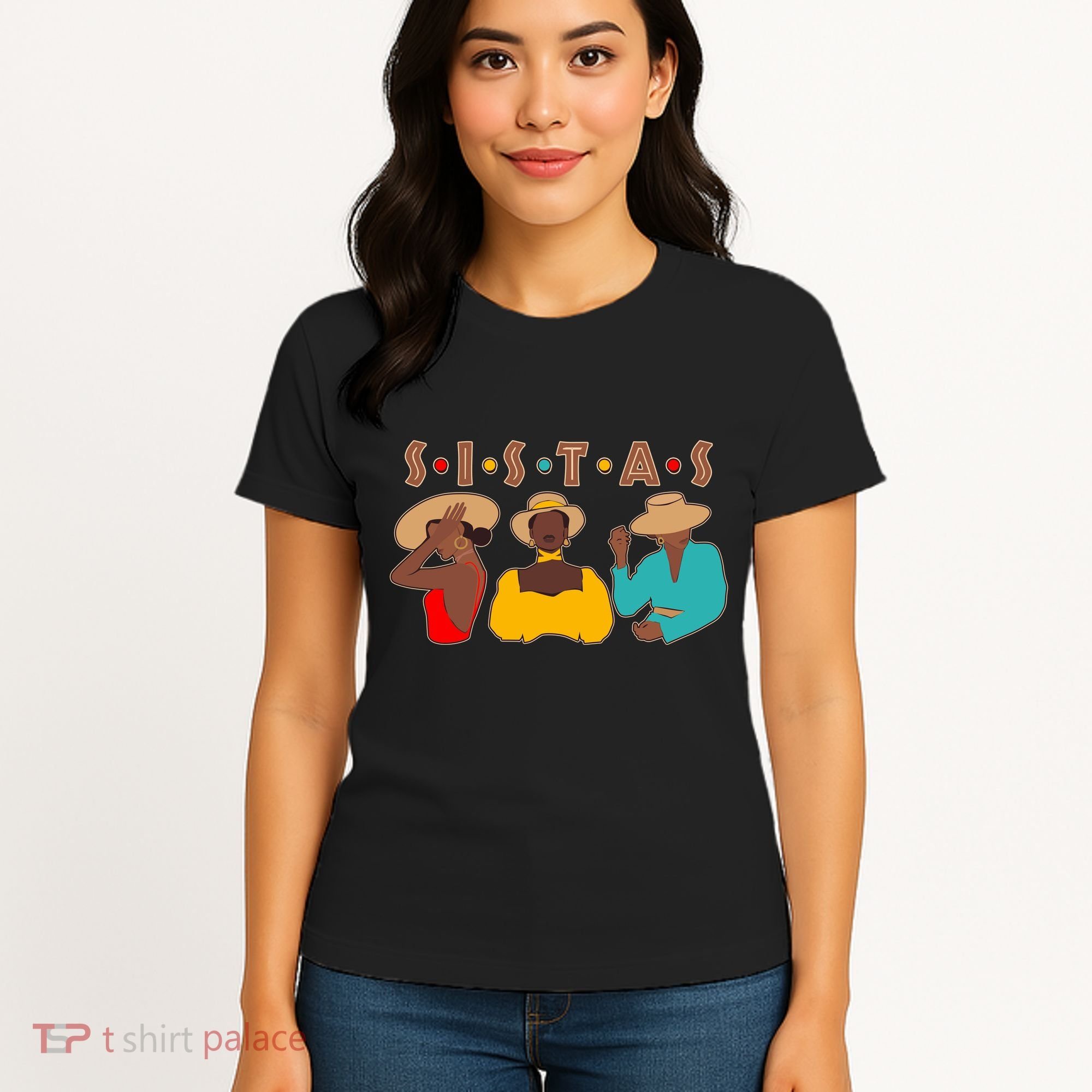 Sistas Stylish African American Women's T-Shirt