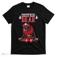 Sister Bear Christmas Santa Family Matching Pajamas T-Shirt thumb 0