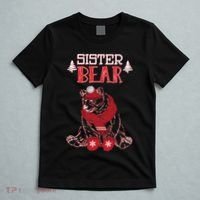 Sister Bear Christmas Santa Family Matching Pajamas T-Shirt thumb 5