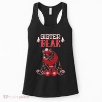 Sister Bear Christmas Santa Family Matching Pajamas Women's Tank Top thumb 0