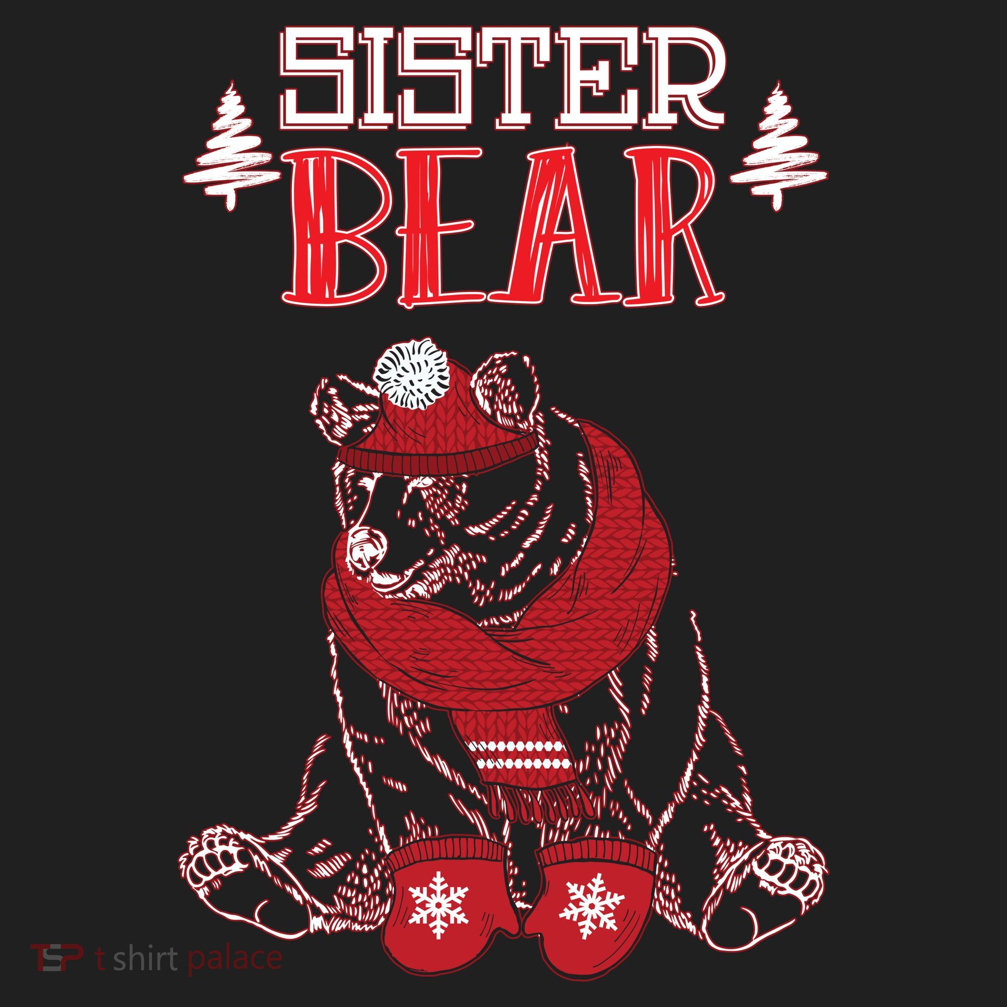 Sister Bear Christmas Santa Family Matching Pajamas Hat