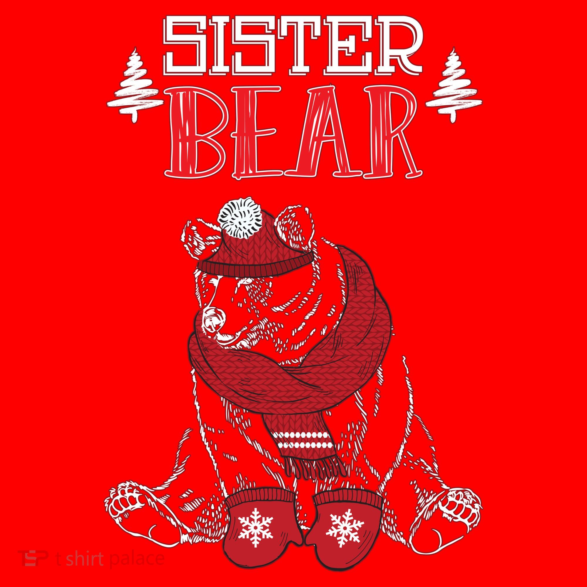Sister Bear Christmas Santa Family Matching Pajamas Santa Hat