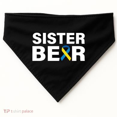 Sister Bear Down Syndrome Awareness USA-Made Doggie Bandana