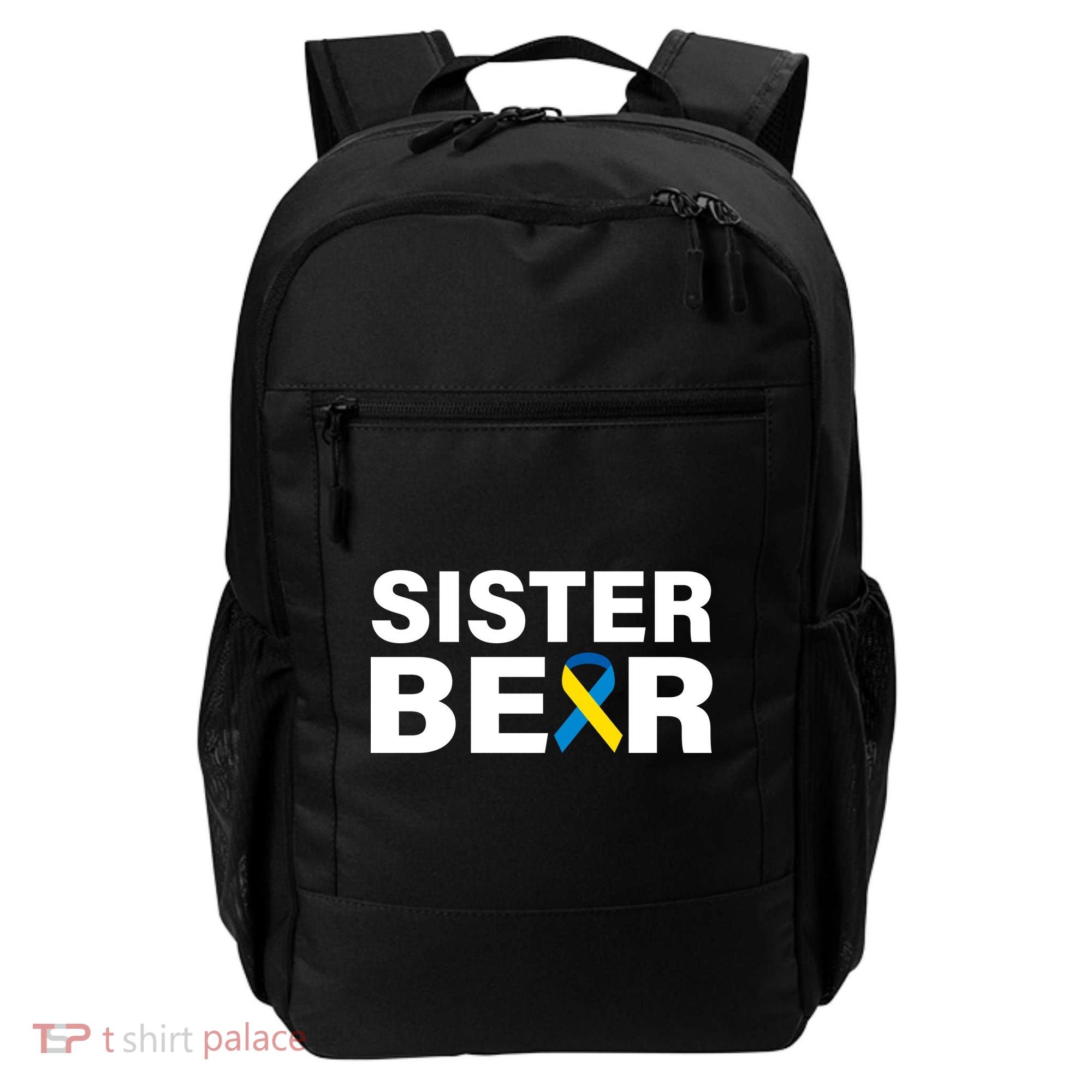 Sister Bear Down Syndrome Awareness Backpack