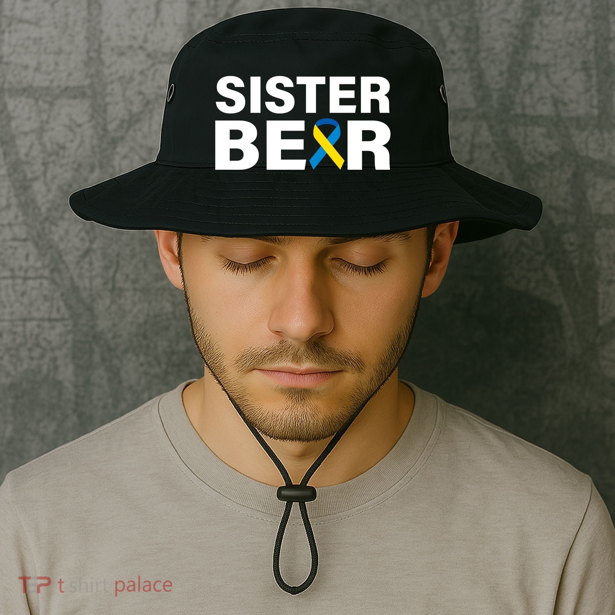 Sister Bear Down Syndrome Awareness Bucket Hat