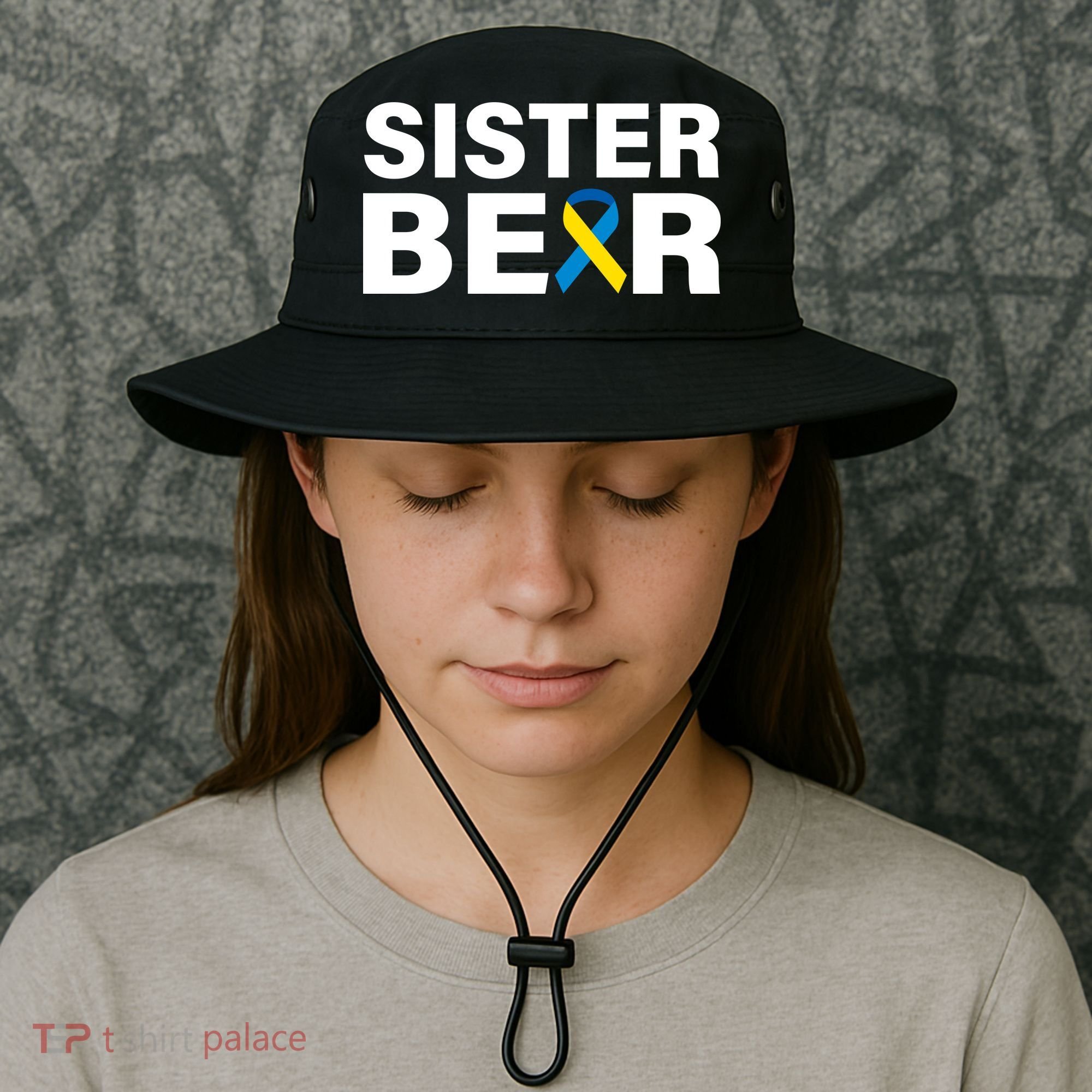 Sister Bear Down Syndrome Awareness Bucket Hat