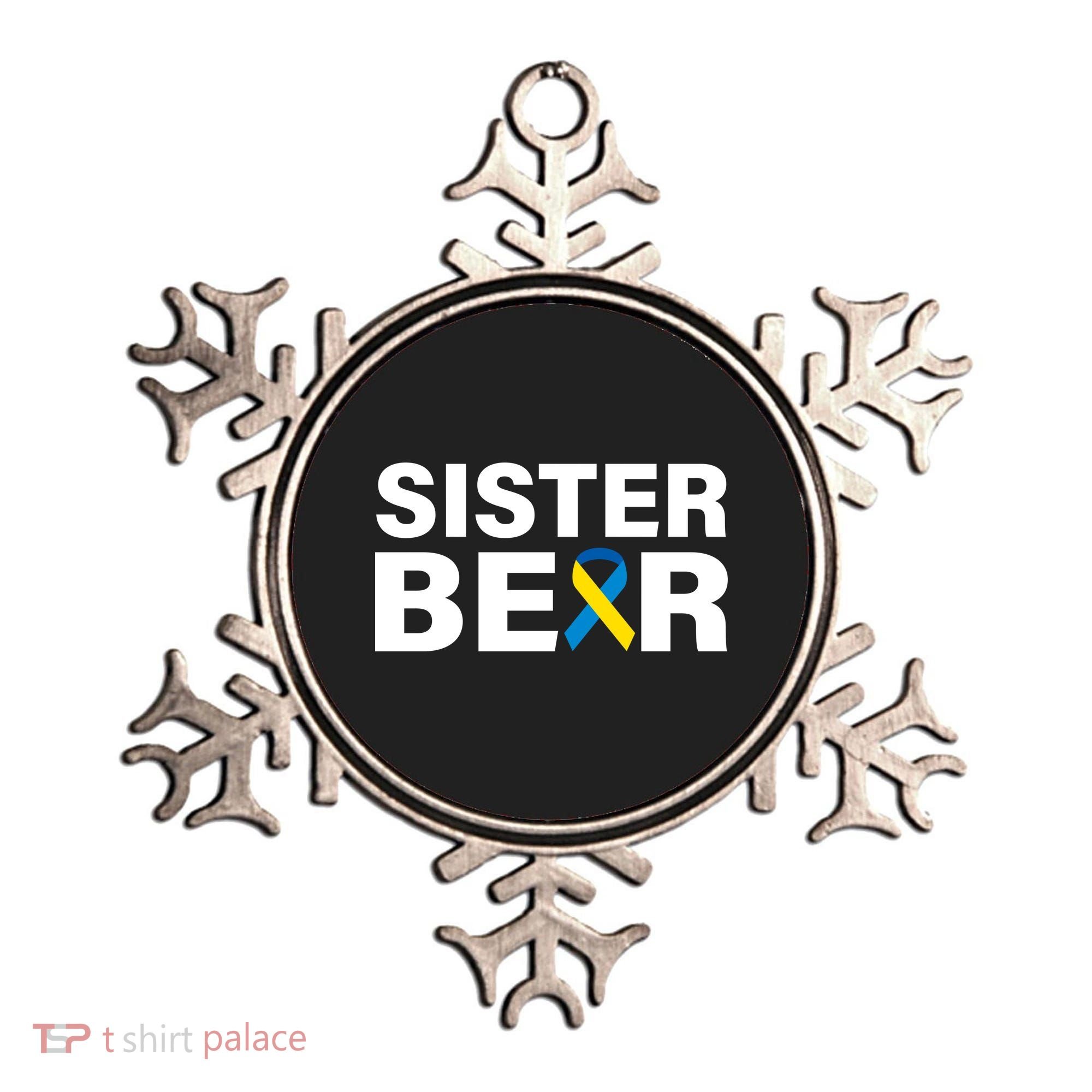 Sister Bear Down Syndrome Awareness Ornament