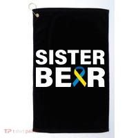 Sister Bear Down Syndrome Awareness Golf Towel thumb 0