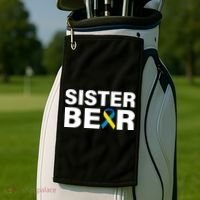 Sister Bear Down Syndrome Awareness Golf Towel thumb 2
