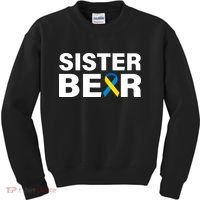 Sister Bear Down Syndrome Awareness Kids Sweatshirt thumb 0