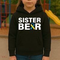 Sister Bear Down Syndrome Awareness Kids Hoodie thumb 3