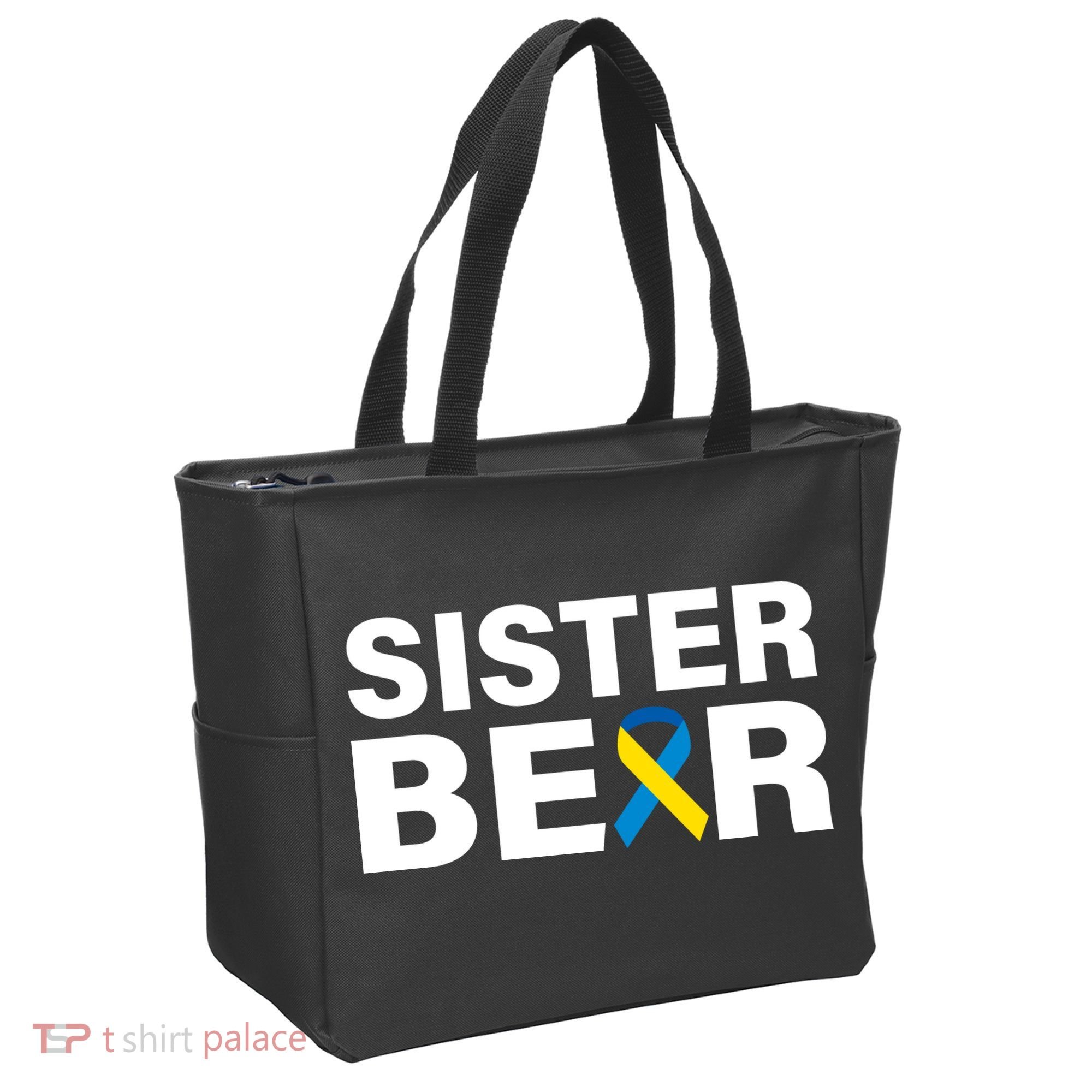 Sister Bear Down Syndrome Awareness Tote Bag