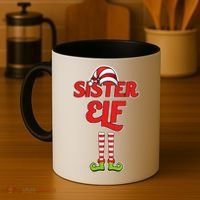 Sister Elf Christmas Coffee Mug thumb 4