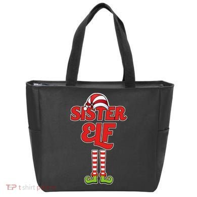 Sister Elf Christmas Tote Bag