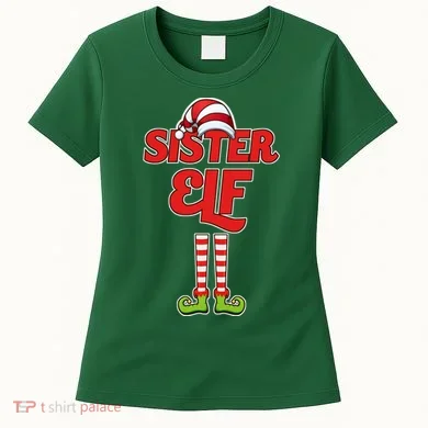 Sister Elf Christmas Women's T-Shirt