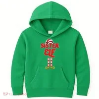 Sister Elf Christmas Kids Hoodie thumb 0