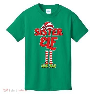 Sister Elf Christmas Kids T-Shirt