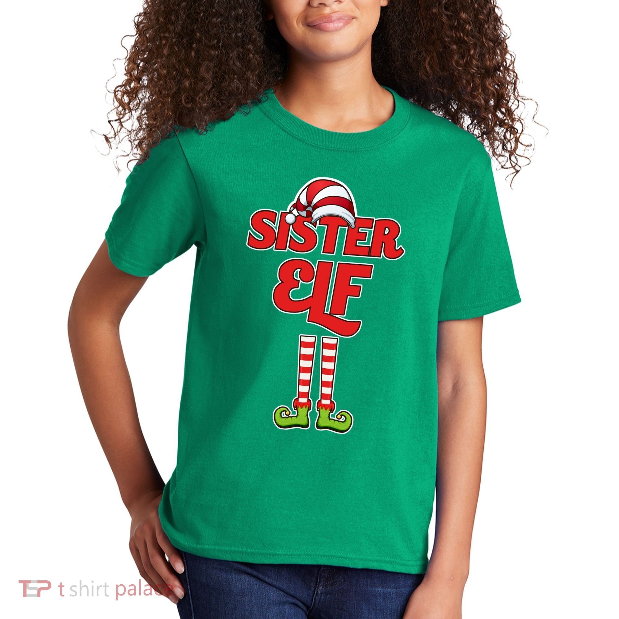 Sister Elf Christmas Kids T-Shirt