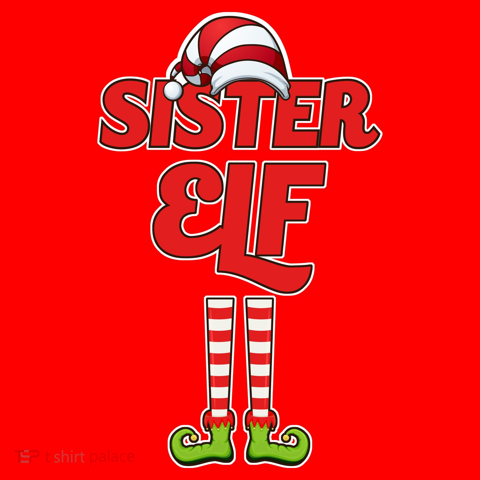 Sister Elf Christmas Santa Hat