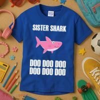 Sister Shark Doo Kids T-Shirt thumb 3