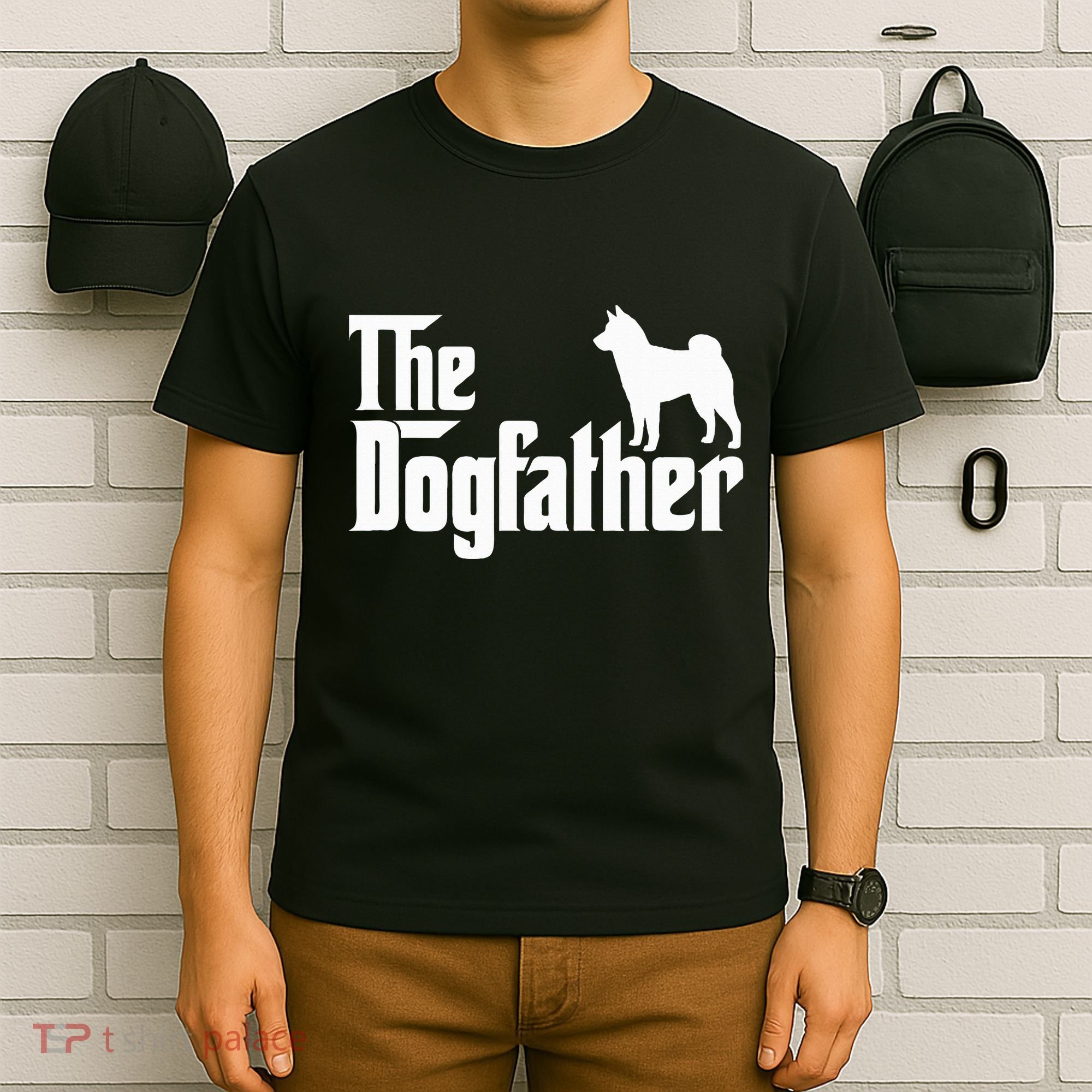 Shiba Inu The Dogfather Dog Dad Papa T-Shirt