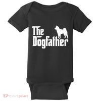 Shiba Inu The Dogfather Dog Dad Papa Baby Bodysuit thumb 0