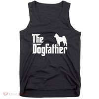 Shiba Inu The Dogfather Dog Dad Papa Tank Top thumb 0