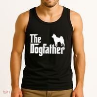 Shiba Inu The Dogfather Dog Dad Papa Tank Top thumb 3