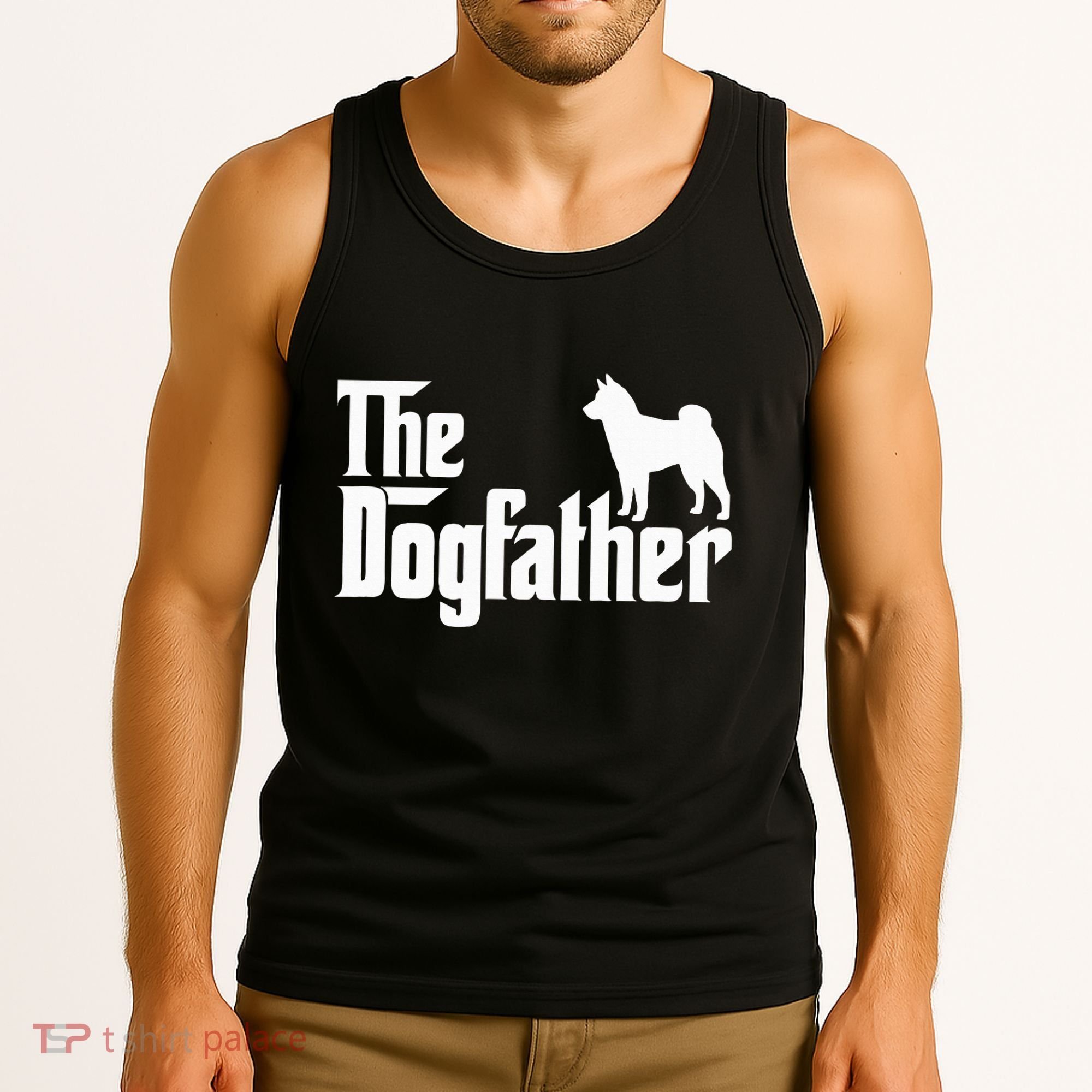 Shiba Inu The Dogfather Dog Dad Papa Tank Top