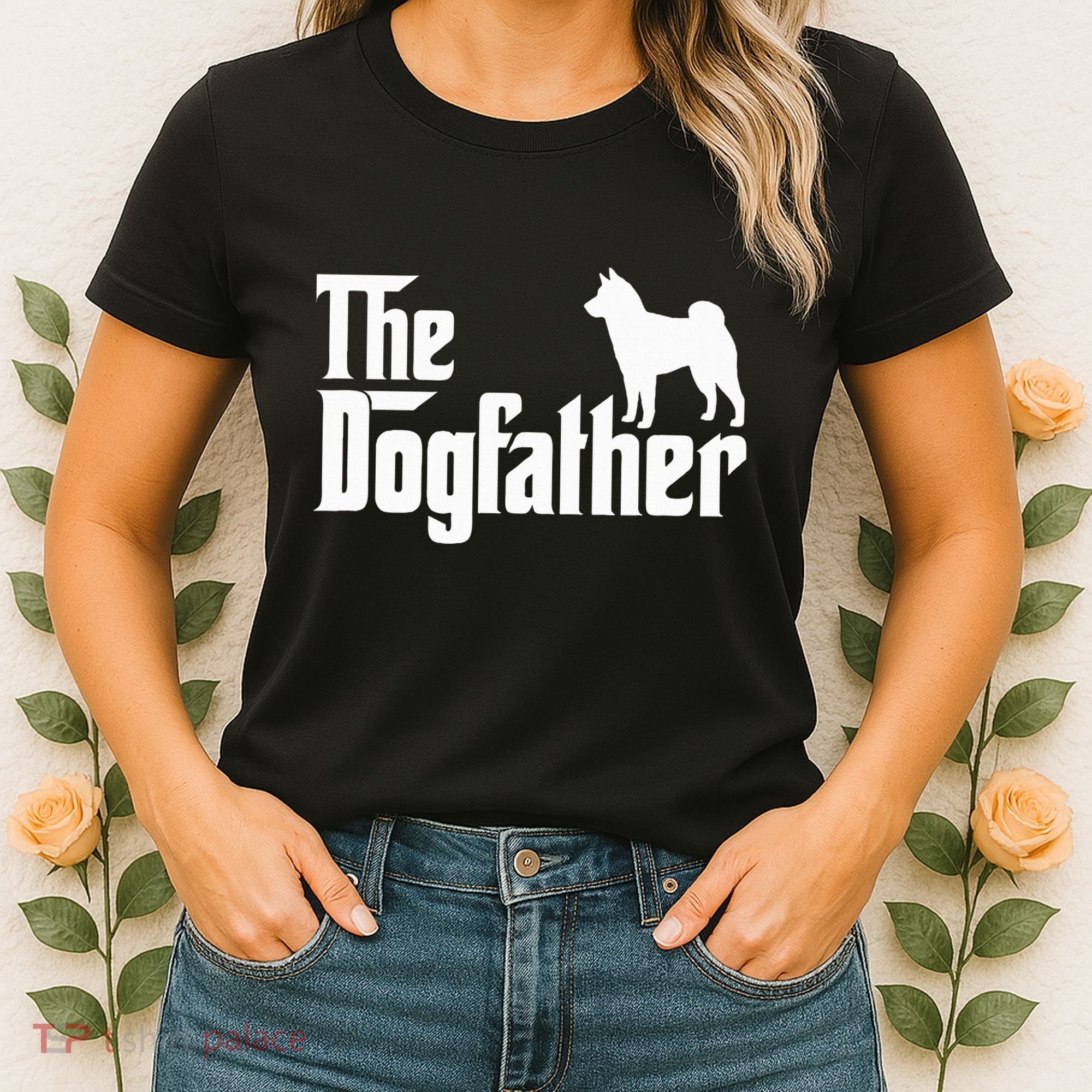 Shiba Inu The Dogfather Dog Dad Papa Women's T-Shirt