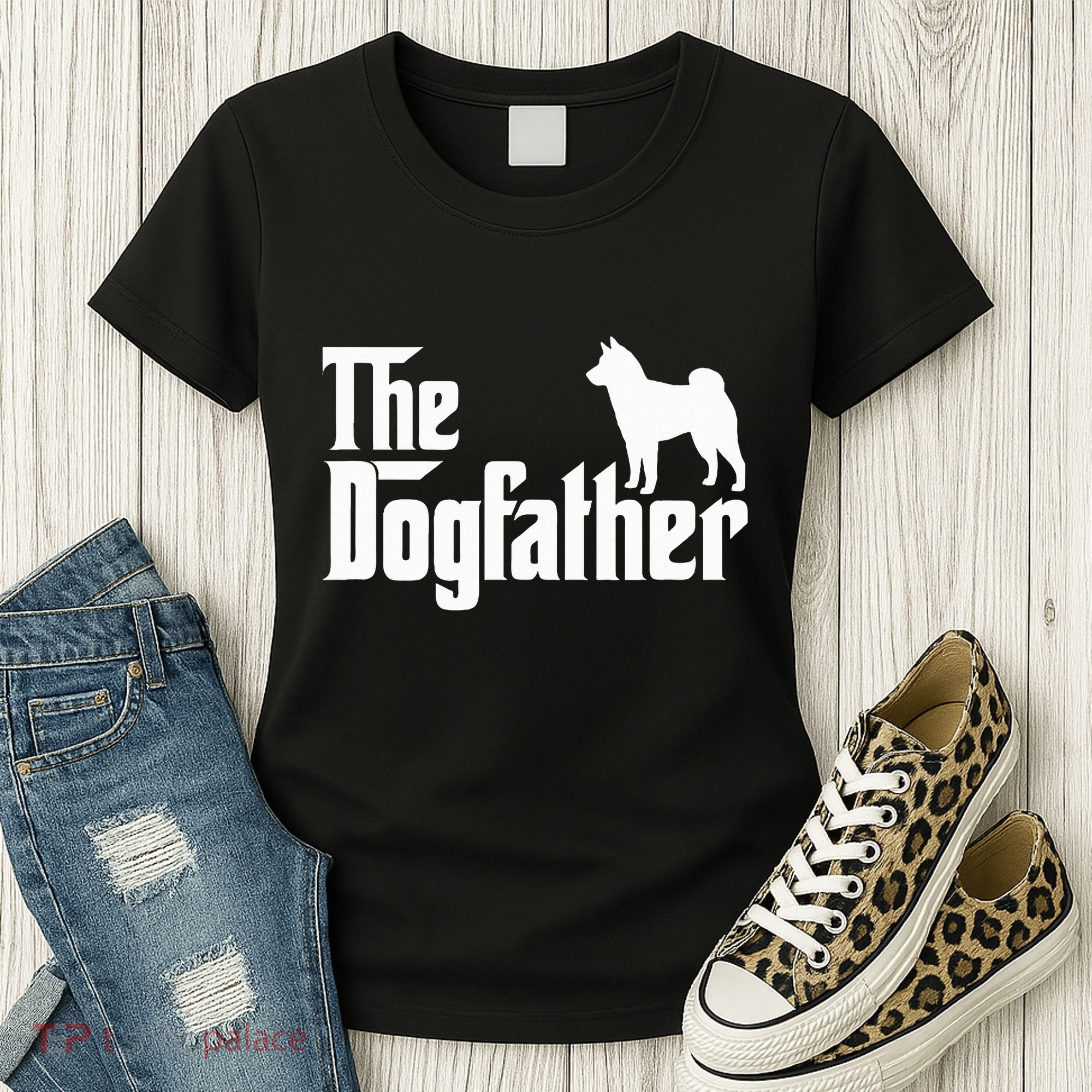 Shiba Inu The Dogfather Dog Dad Papa Women's T-Shirt