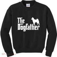 Shiba Inu The Dogfather Dog Dad Papa Kids Sweatshirt thumb 0