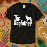 Shiba Inu The Dogfather Dog Dad Papa Kids T-Shirt thumb 3