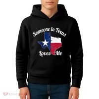 Someone In Texas Loves Me Texas Texan Love Kids Hoodie thumb 4