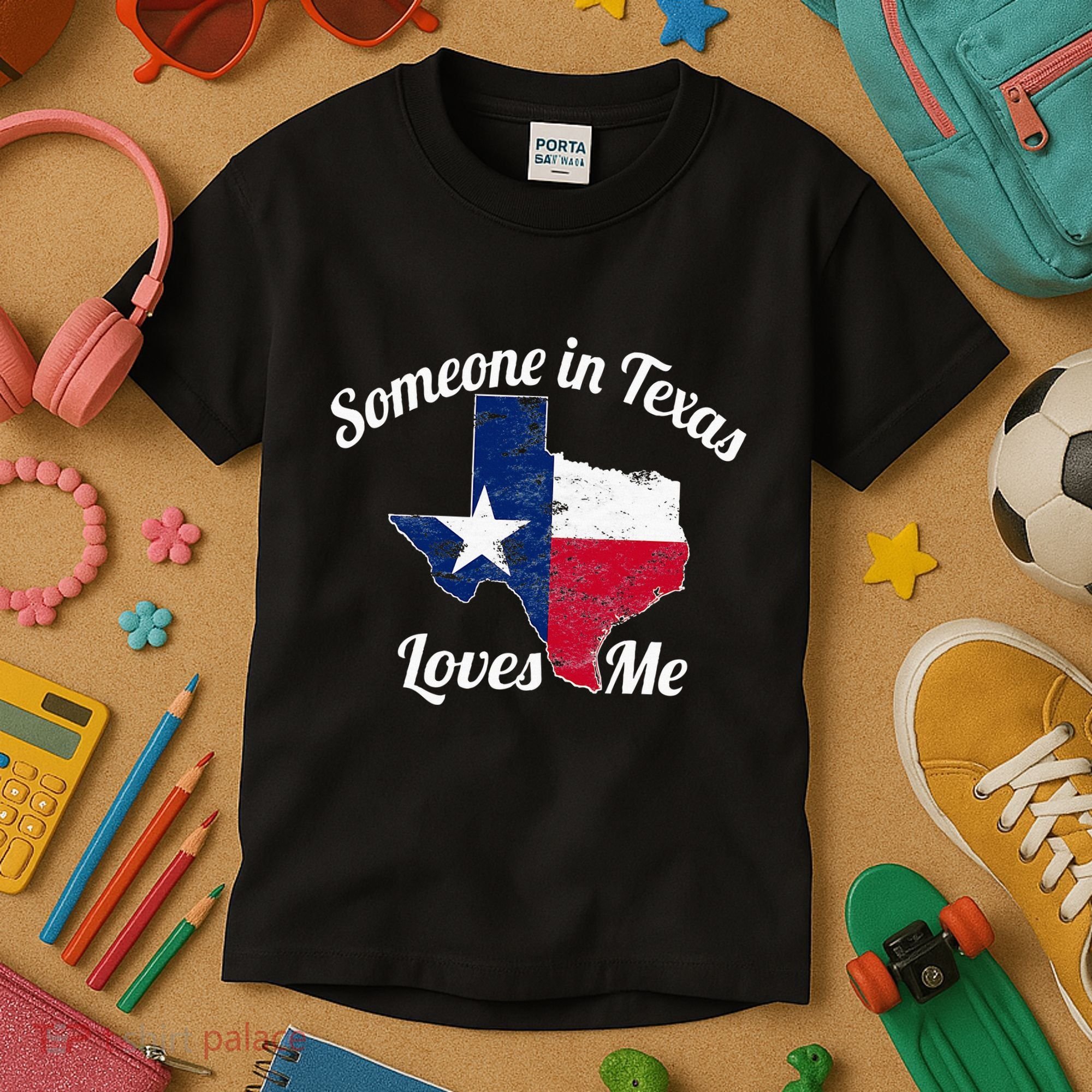 Someone In Texas Loves Me Texas Texan Love Kids T-Shirt
