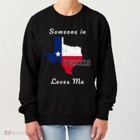 Someone In Texas Loves Me Travel Cute State Logo Women's Sweatshirt thumb 0