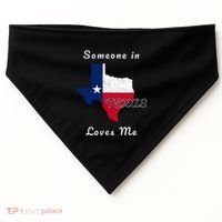 Someone In Texas Loves Me Travel Cute State Logo USA-Made Doggie Bandana thumb 0