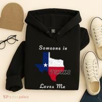 Someone In Texas Loves Me Travel Cute State Logo Hoodie thumb 4