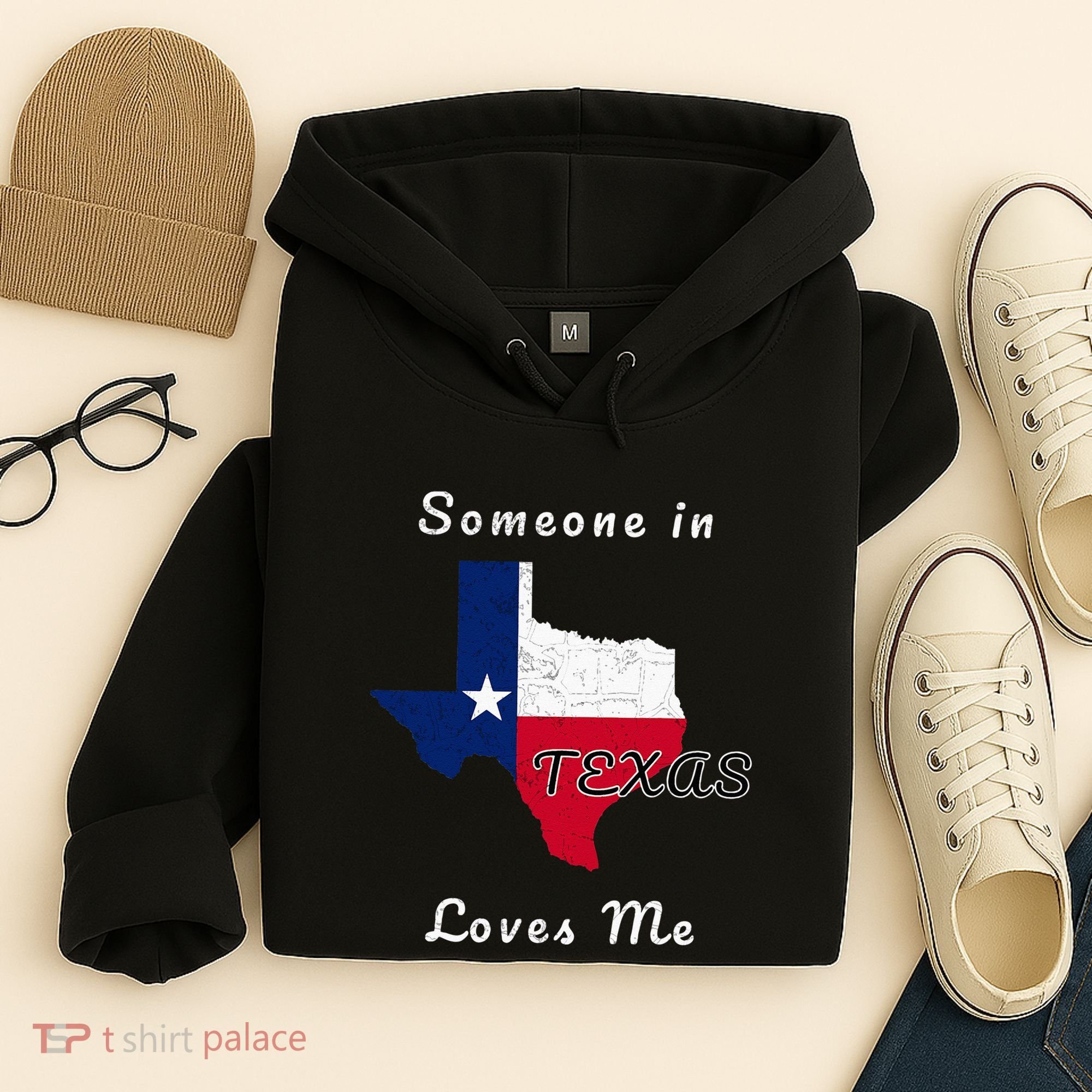 Someone In Texas Loves Me Travel Cute State Logo Hoodie
