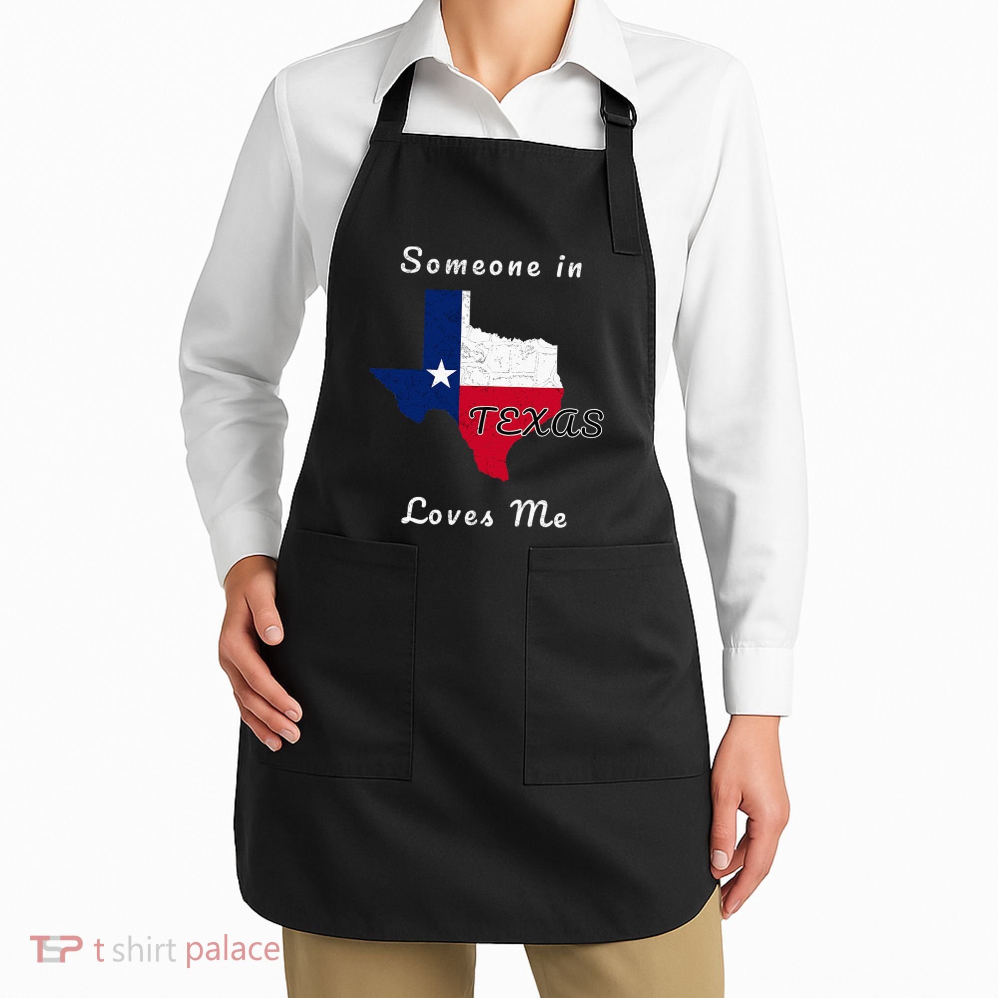 Someone In Texas Loves Me Travel Cute State Logo Apron