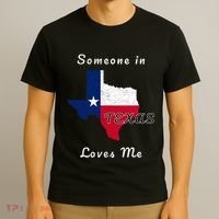 Someone In Texas Loves Me Travel Cute State Logo T-Shirt thumb 3