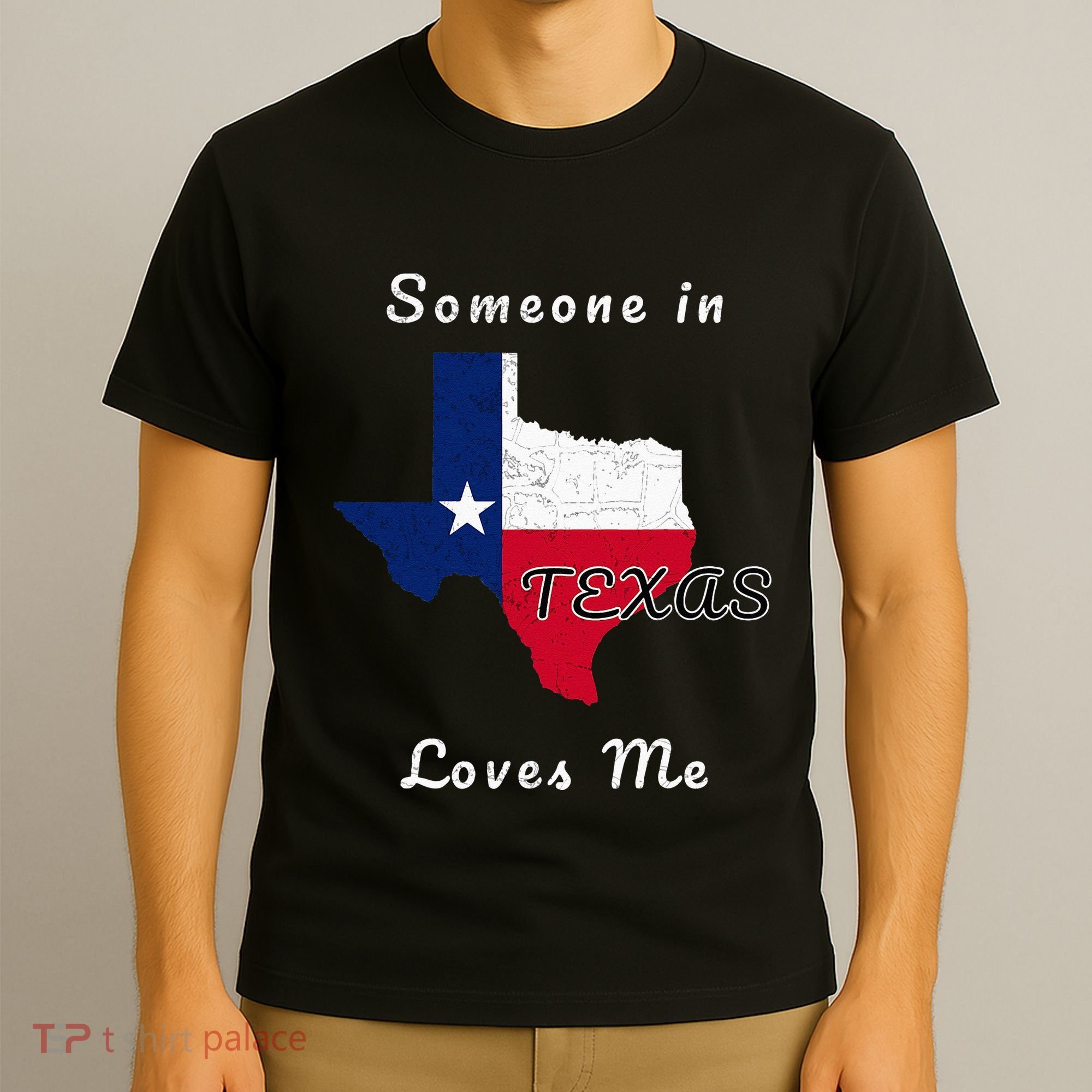 Someone In Texas Loves Me Travel Cute State Logo T-Shirt