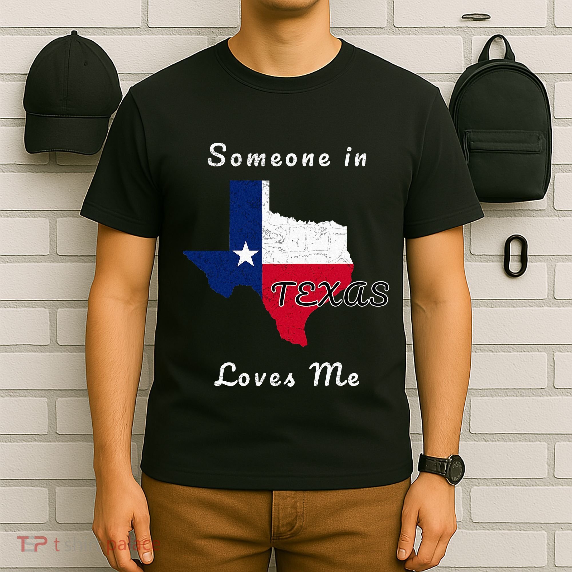 Someone In Texas Loves Me Travel Cute State Logo T-Shirt