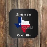 Someone In Texas Loves Me Travel Cute State Logo Coaster thumb 0