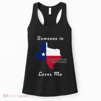 Someone In Texas Loves Me Travel Cute State Logo Women's Tank Top thumb 0