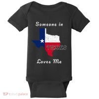 Someone In Texas Loves Me Travel Cute State Logo Baby Bodysuit thumb 0