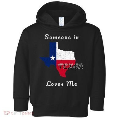 Someone In Texas Loves Me Travel Cute State Logo Toddler Hoodie