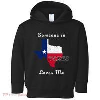 Someone In Texas Loves Me Travel Cute State Logo Toddler Hoodie thumb 0