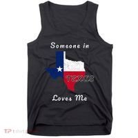 Someone In Texas Loves Me Travel Cute State Logo Tank Top thumb 0