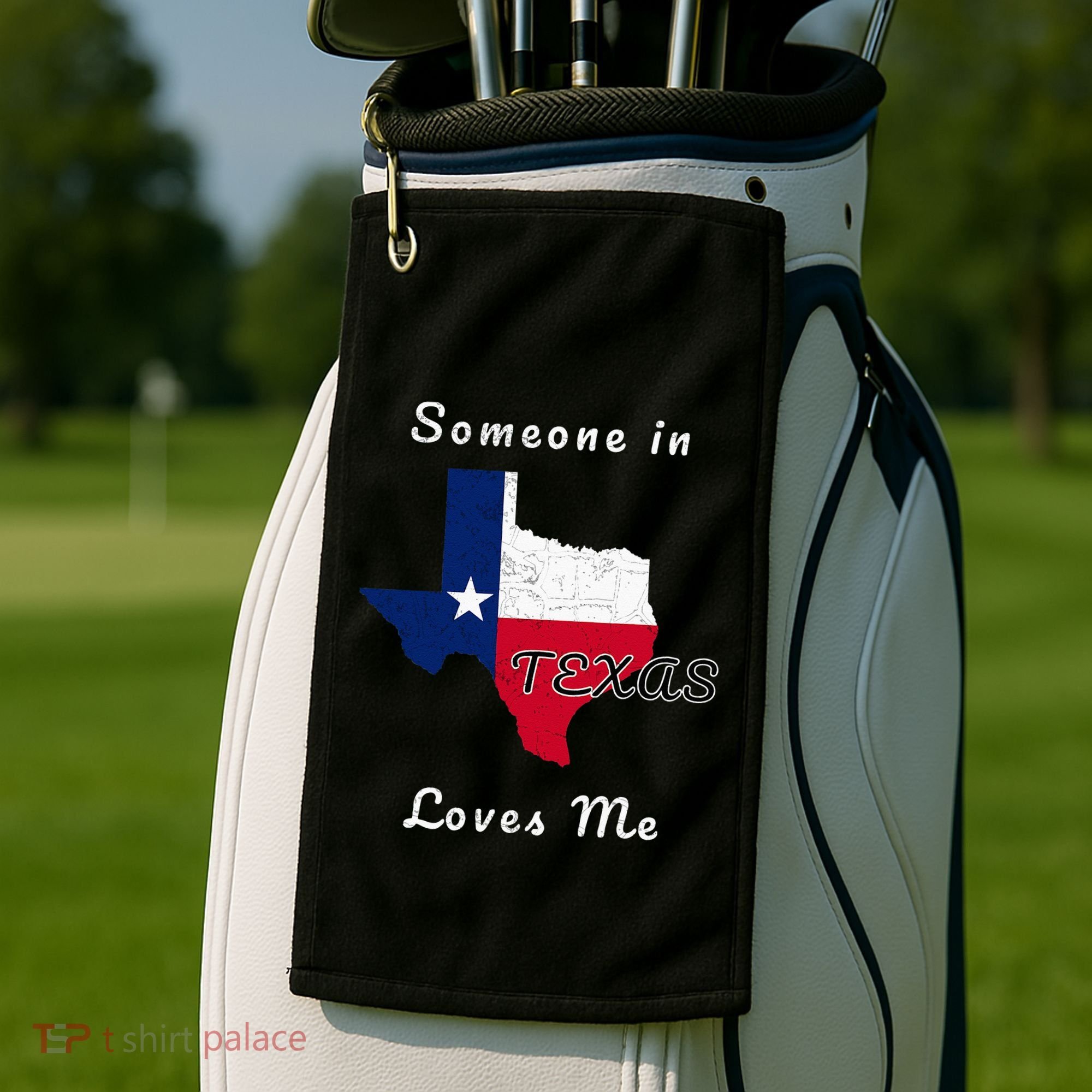 Someone In Texas Loves Me Travel Cute State Logo Golf Towel